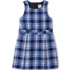 Girls Plaid Jumper Top of Knee, Front