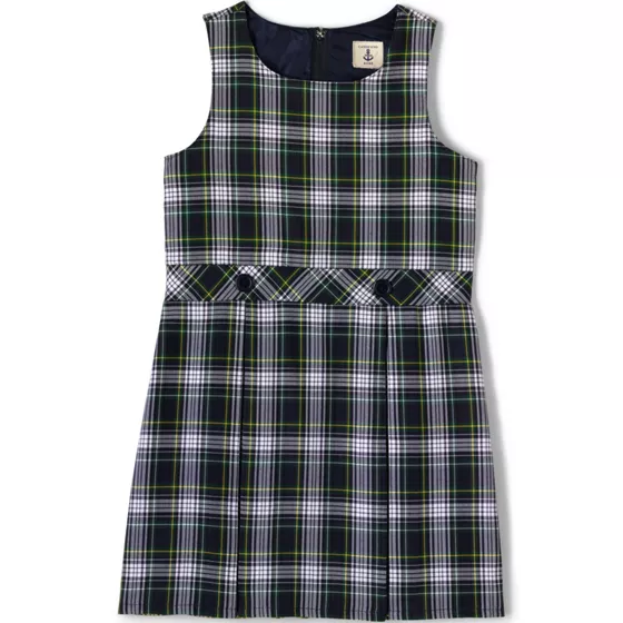 School Uniform Girls Plaid Jumper Top of Knee - primary