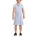 School Uniform Girls Adaptive Short Sleeve Mesh Polo Dress at the Knee, Front