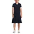 Girls Adaptive Short Sleeve Mesh Polo Dress at the Knee, Front