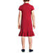 School Uniform Girls Short Sleeve Knit Bottom Ruffle Dress Below the Knee, Back