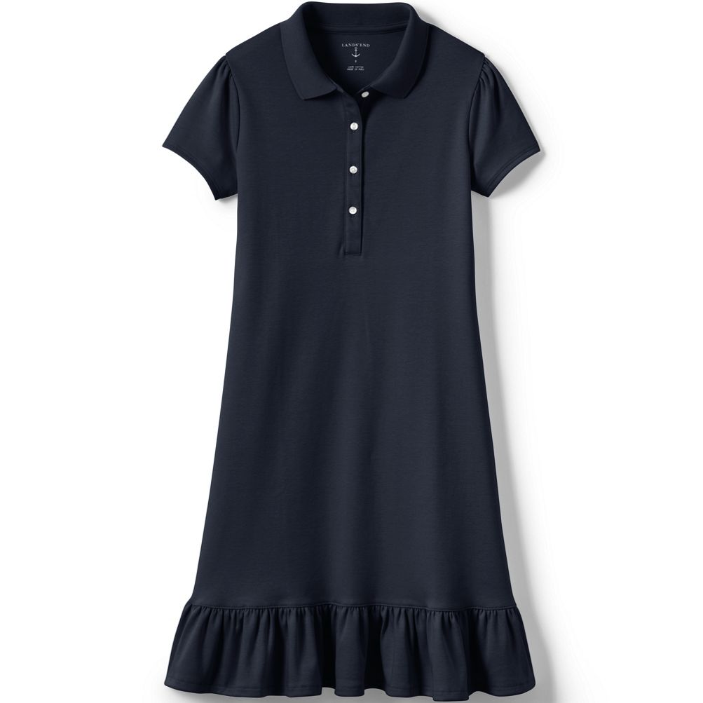 Lands end ruffle shop t shirt dress