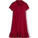 Girls Short Sleeve Knit Bottom Ruffle Dress Below the Knee, Back