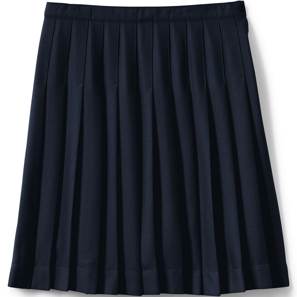 School Uniform Girls Pleated Skirt Below the Knee Lands' End