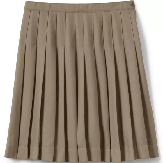 Girls Solid Pleated Skirt Below the Knee - primary
