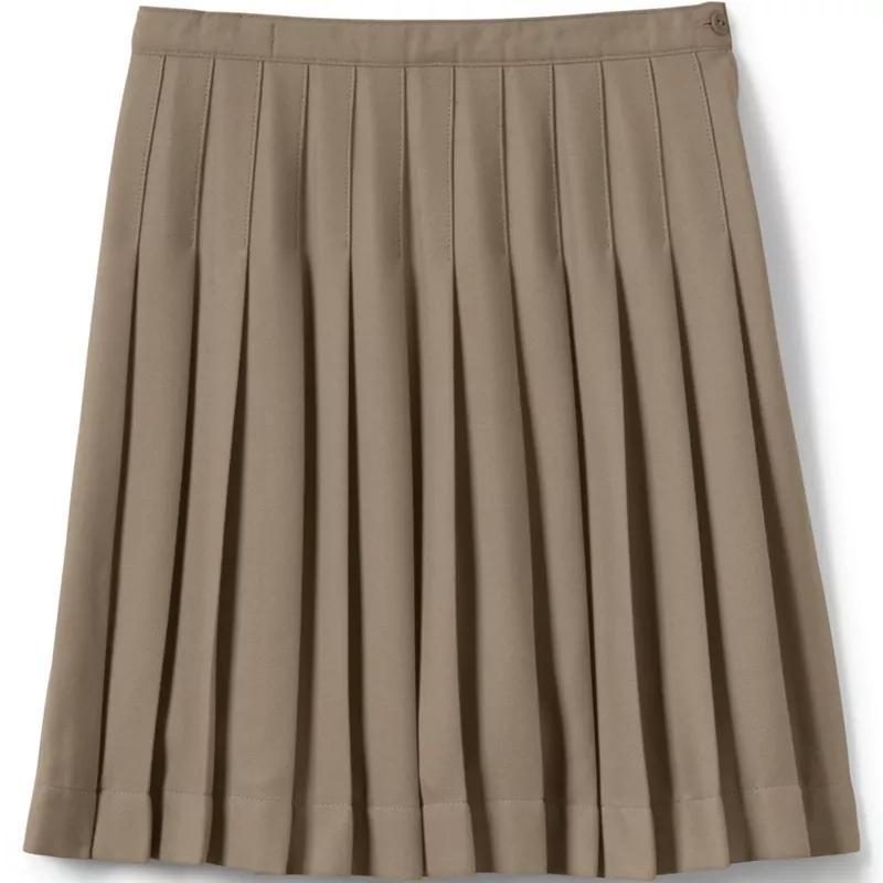 School Uniform Girls Pleated Skirt Below the Knee , Front