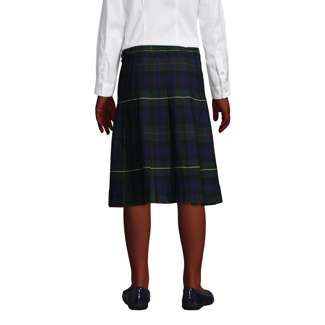 School Uniform Girls Plaid Pleated Skirt Below the Knee