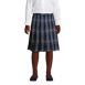 School Uniform Girls Plaid Pleated Skirt Below the Knee, Front