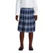 School Uniform Girls Plaid Pleated Skirt Below the Knee, Front