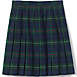 School Uniform Girls Plaid Pleated Skirt Below the Knee, Back