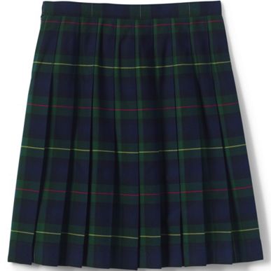 School Uniform Girls Plaid Pleated Skirt Below the Knee - image 1