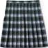 School Uniform Girls Plaid Pleated Skirt Below the Knee, Back