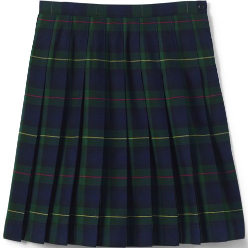 Green pleated uniform skirt sale