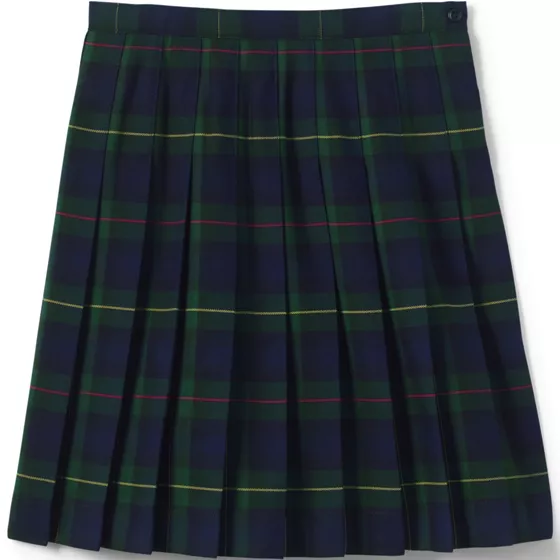 School Uniform Girls Plaid Pleated Skirt Below the Knee - primary