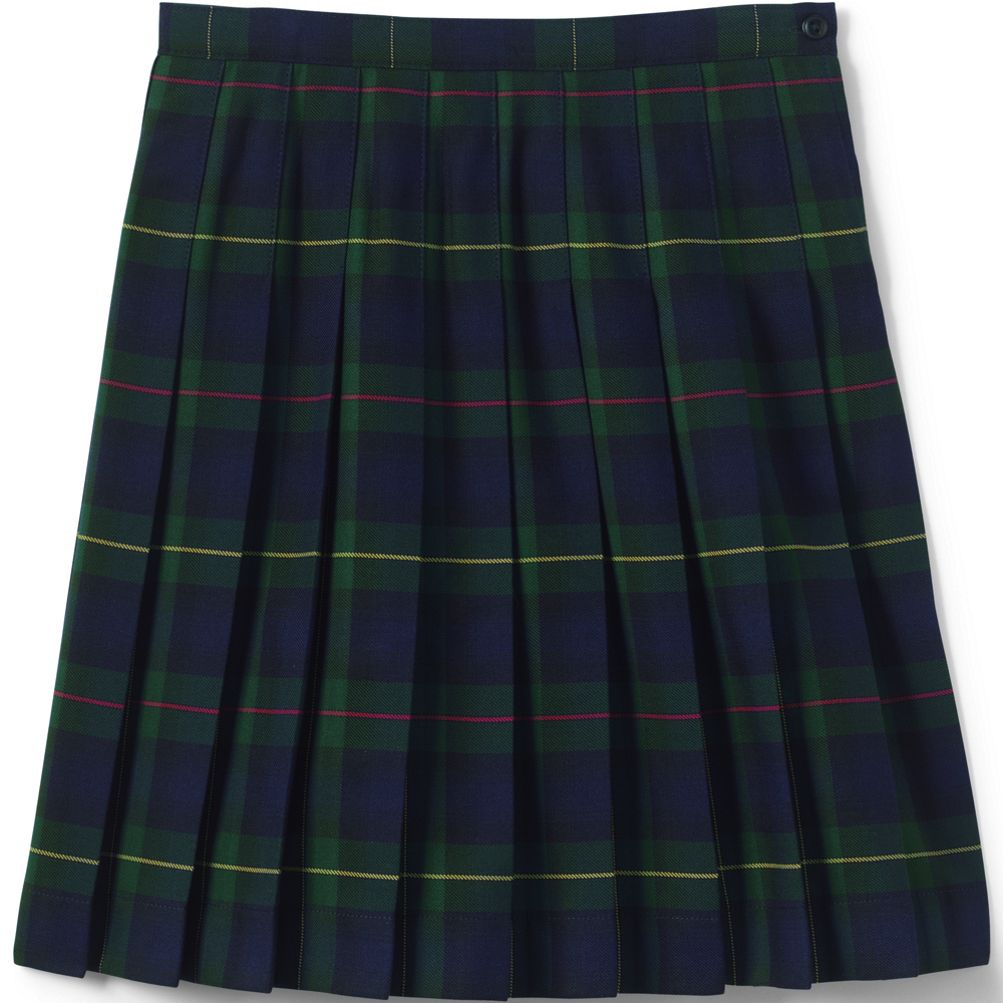 Lands End Plaid Tartan Mini Skirt w Attached Shorts Elastic Waist - GIRLS  Sz 8