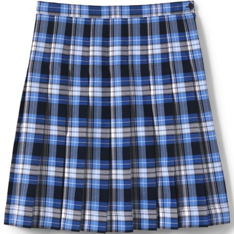 Lands' End School Uniform Girls Solid Pleated Skirt Below The Knee 