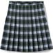 School Uniform Girls Plaid Pleated Skirt Below the Knee, Front