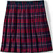 School Uniform Girls Plaid Pleated Skirt Below the Knee, Front