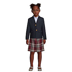 Lands' End School Uniform Girls Plaid Box Pleat Skirt Top of The Knee 