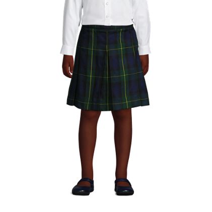 School Uniform Girls Plaid Box Pleat Skirt Top of the Knee - image 2