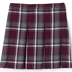 Lands' End School Uniform Girls Solid Box Pleat Skirt Above Knee 