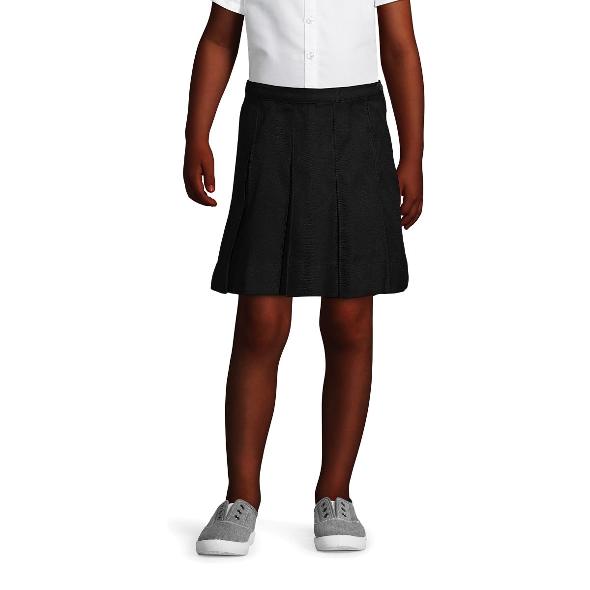 Girls Box Pleat Skirt Above The Knee