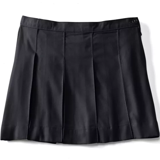 Girls Solid Box Pleat Skirt Above The Knee - primary