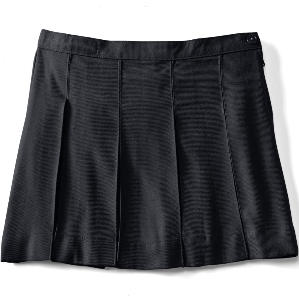 School Uniform Girls Box Pleat Skirt Above The Knee Lands End