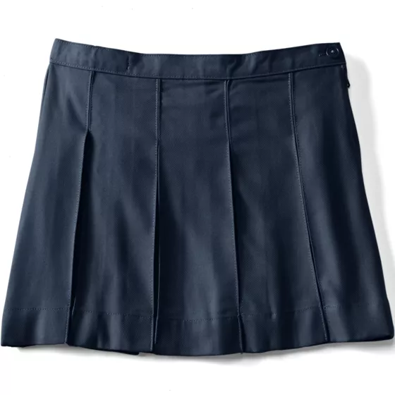 Girls Solid Box Pleat Skirt Above The Knee - primary