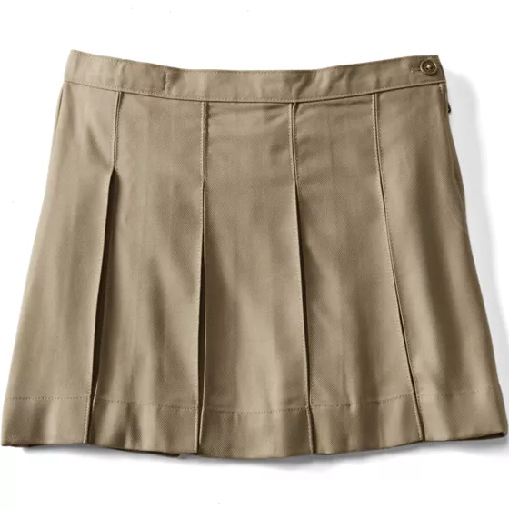 Girls Solid Box Pleat Skirt Above The Knee - primary