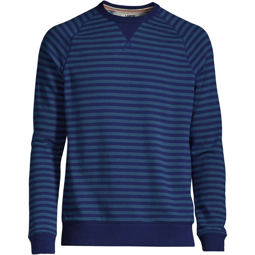 Merino Wool French Terry Crewneck, Forest Night