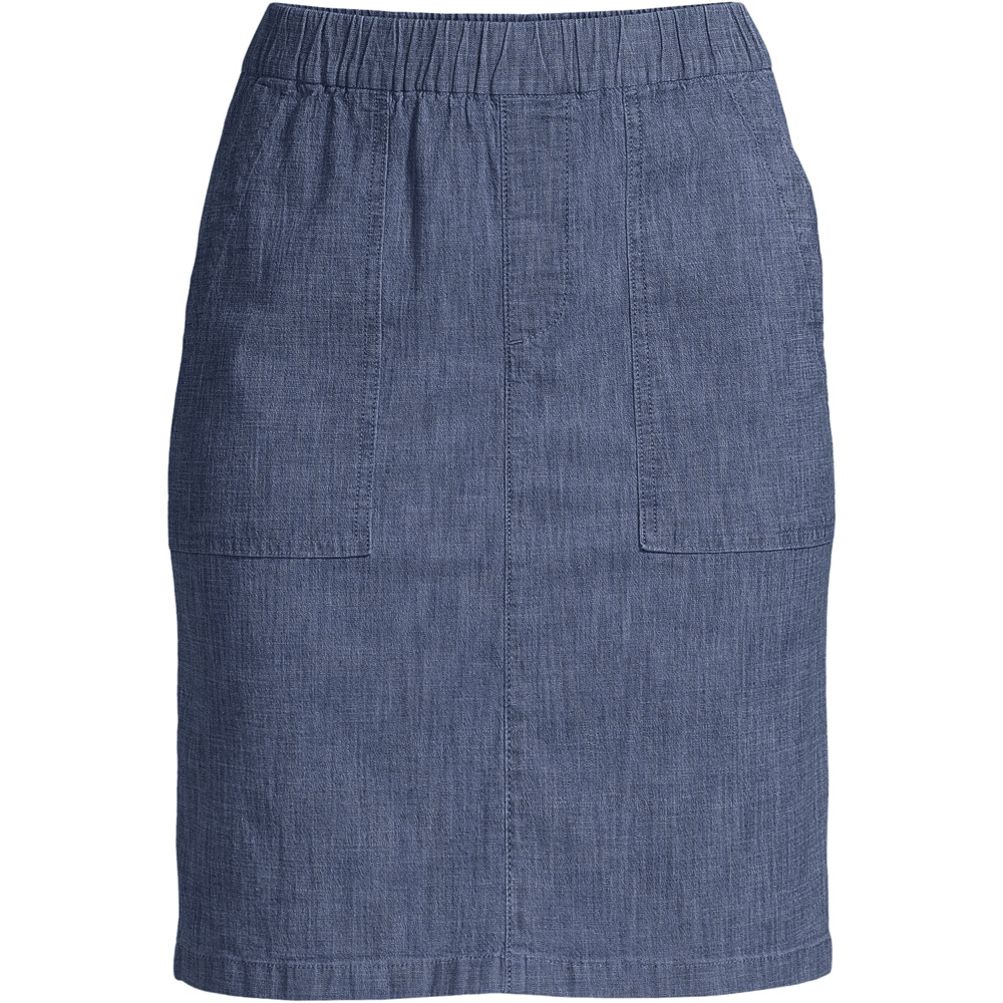 Lands end denim outlet pencil skirt