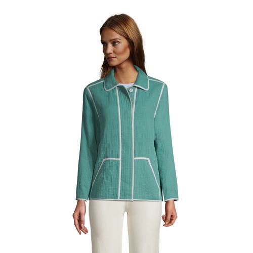 Women's Gauze Textured Cotton Jacket - image 3