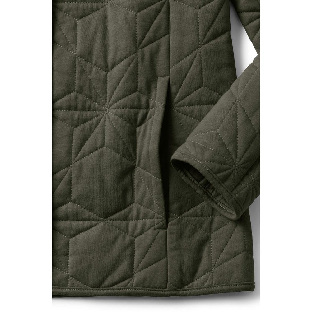 Women's Cotton Quilted Long Insulated Jacket | Lands' End