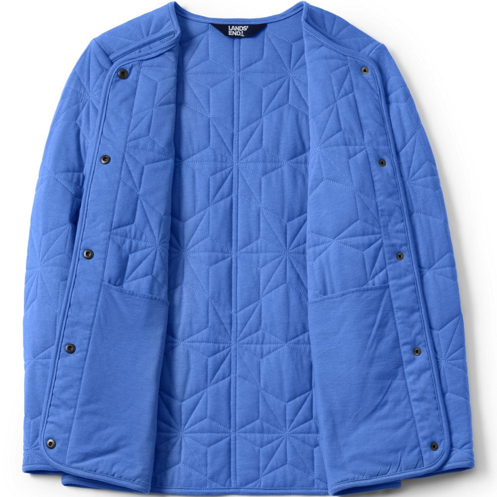 Women's Cotton Quilted Long Insulated Jacket | Lands' End