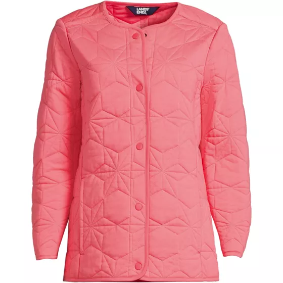 Women's Cotton Quilted Long Insulated Jacket - primary