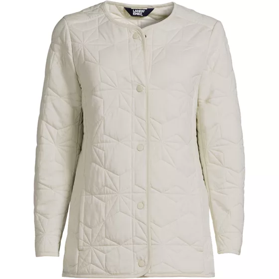 Women's Cotton Quilted Long Insulated Jacket - primary