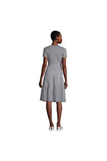 Women's Short Sleeve Tiered Dress, Back