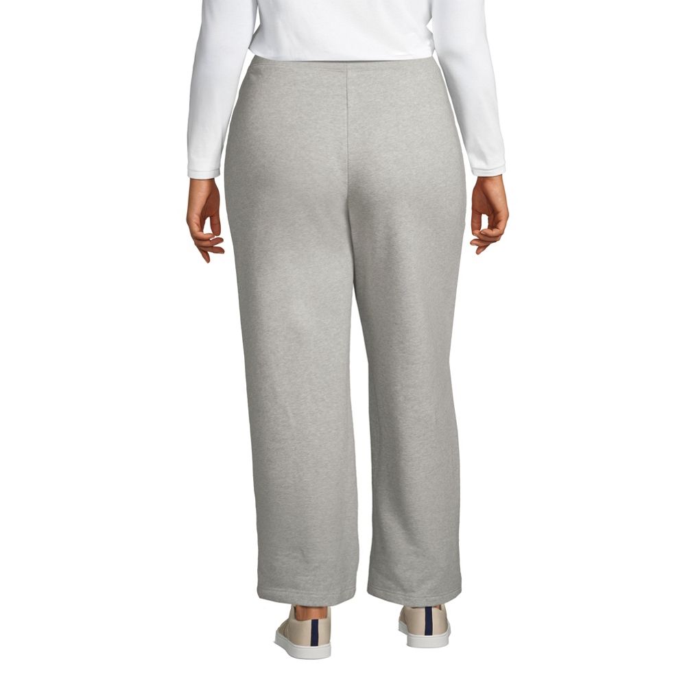 Lands' End Women's Plus Size Serious Sweats Ankle Sweatpants - 1x - Gray  Heather : Target