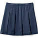 Girls Poly-Cotton Box Pleat Skirt Top of Knee, Back