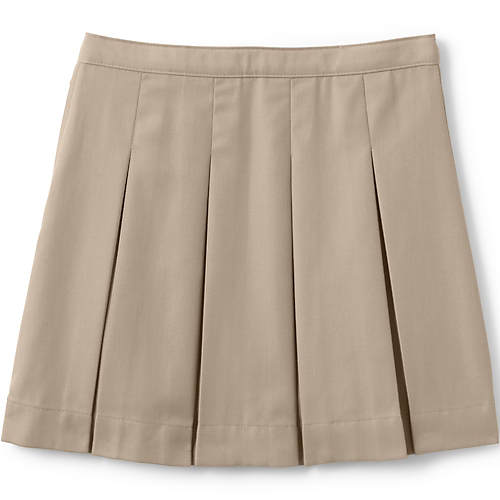 School Uniform Girls Poly-Cotton Box Pleat Skirt Top of Knee - Secondary