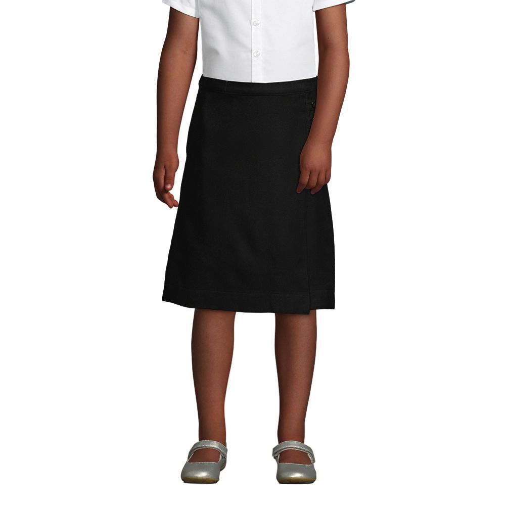 School Uniform Girls Solid A-line Skirt Below the Knee