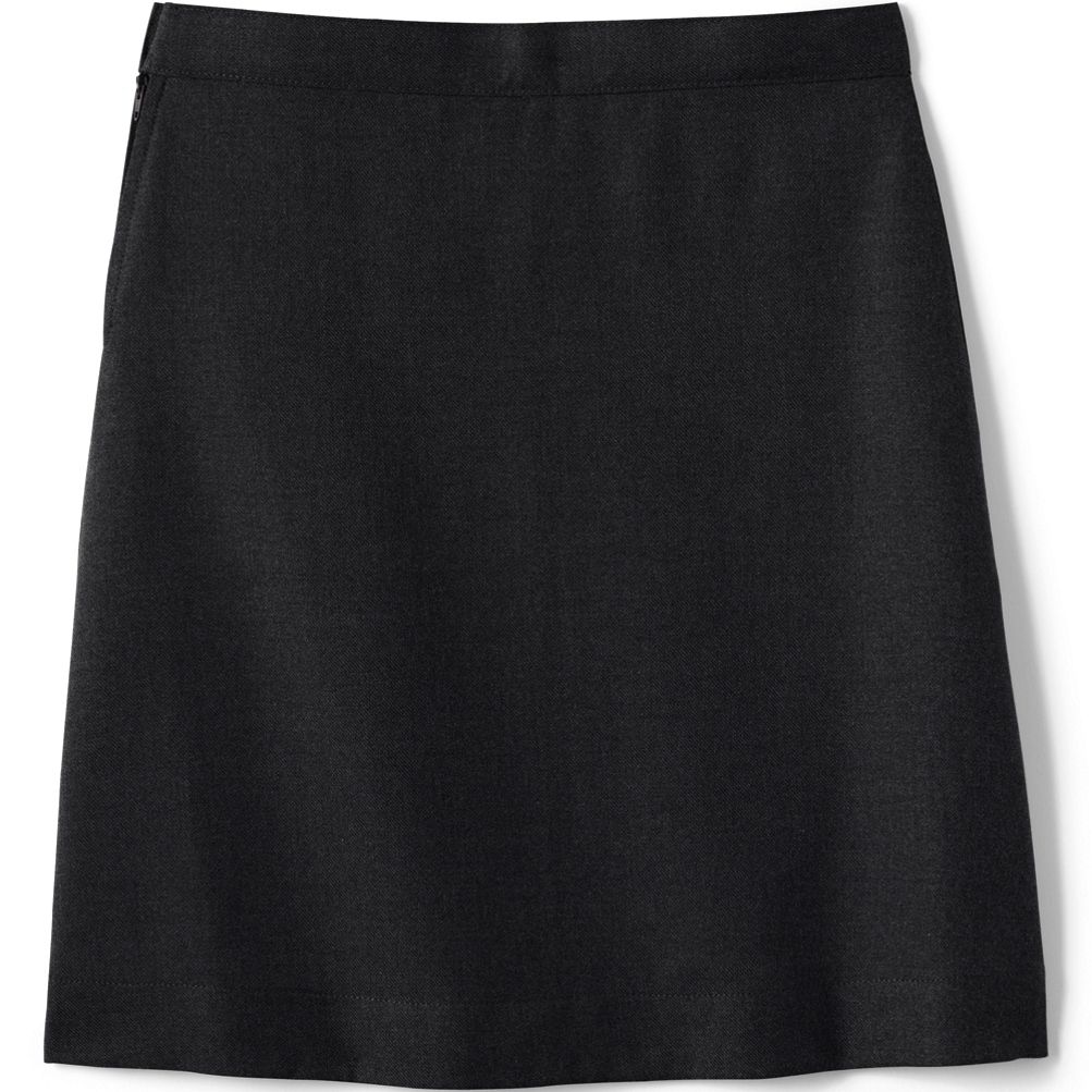 School Uniform Girls Solid A-line Skirt Below the Knee