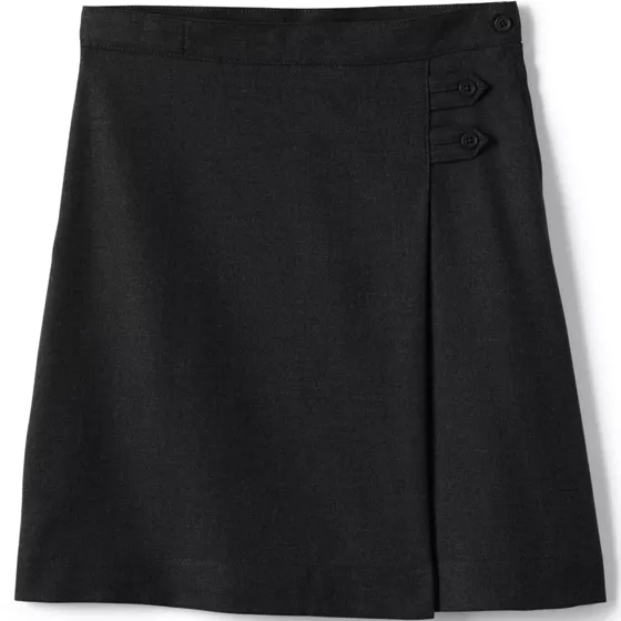 Girls Solid A-line Skirt Below the Knee - primary