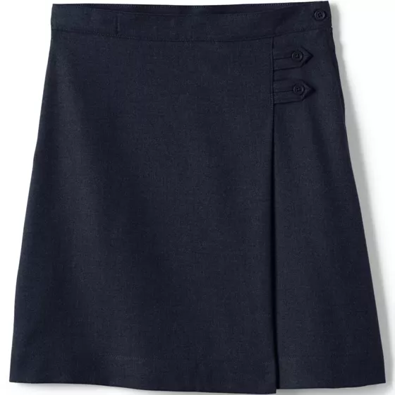 School Uniform Girls Solid A-line Skirt Below the Knee - primary