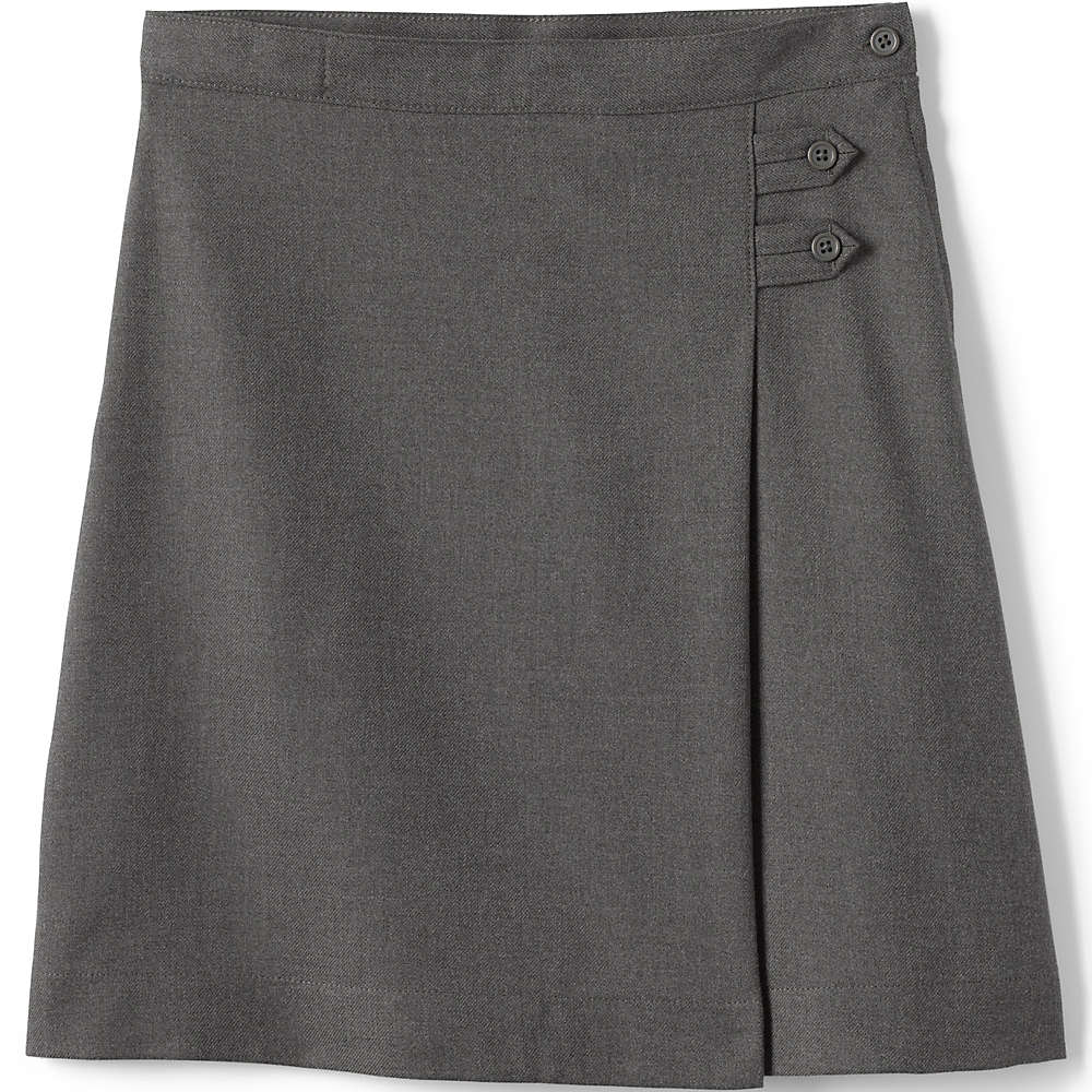 Girls Solid A-line Skirt Below the Knee, Front