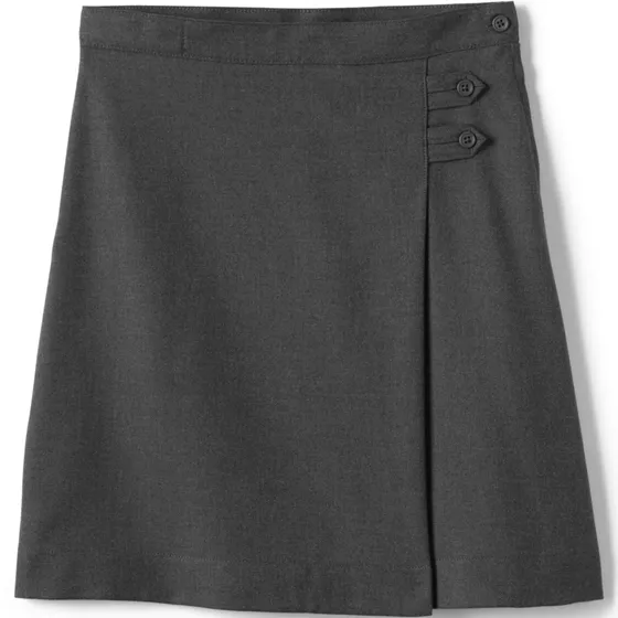 School Uniform Girls Slim Solid A-line Skirt Below the Knee - primary