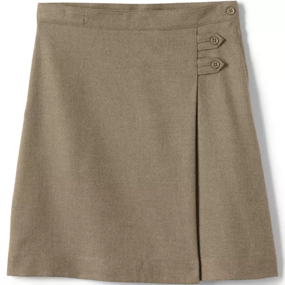 School Uniform Girls Solid A-line Skirt Below the Knee - primary