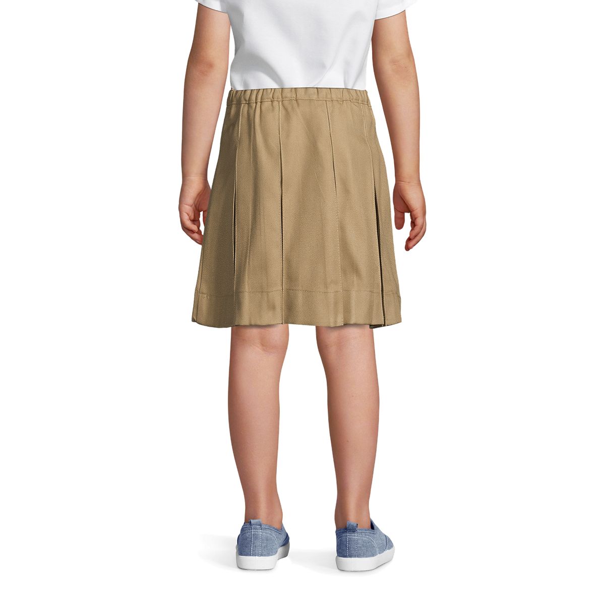 Girls Box Pleat Skirt Top of Knee