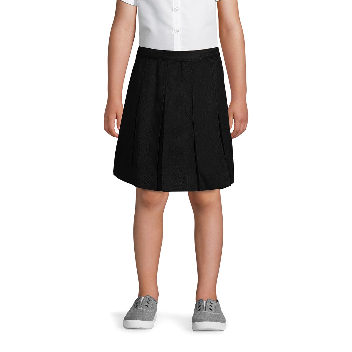 Girls Box Pleat Skirt Top of Knee